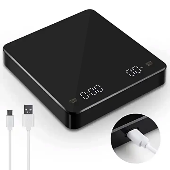 Hot Sales Electronic Coffee Scale Coffee Kitchen Weighing Scale with Timer Digital Coffee Scale