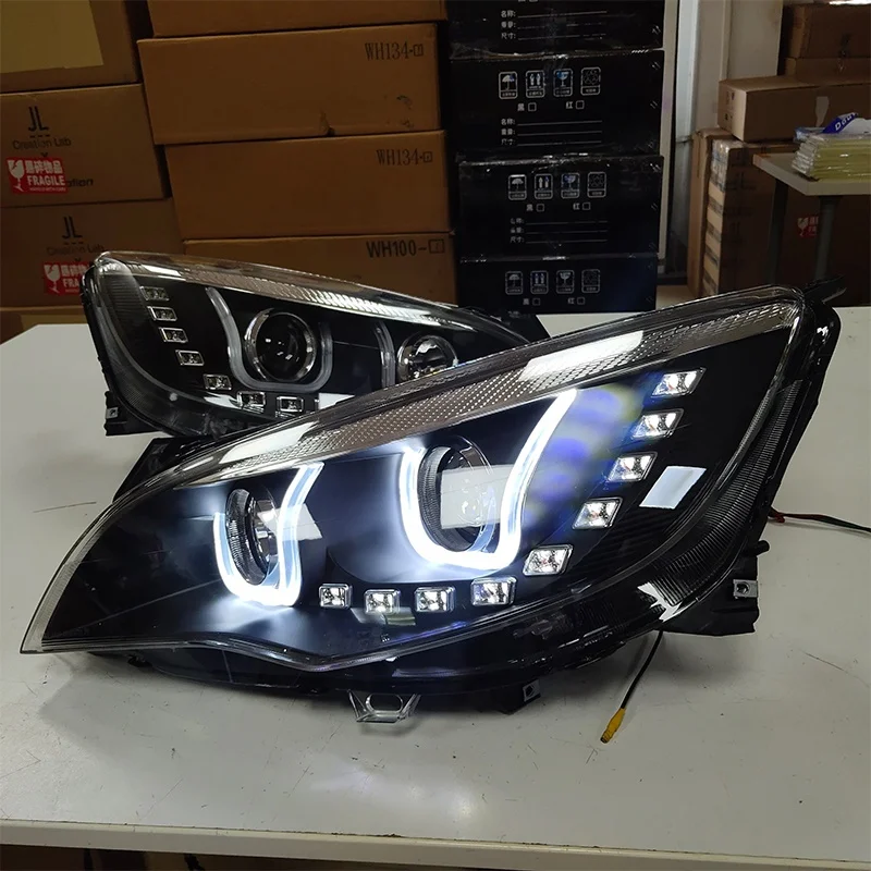 For Buick Excelle XT Opel Astra LED Head Light 2010-2016 Year Front Lamp With Bi-xenon Projector Lens U Design LD