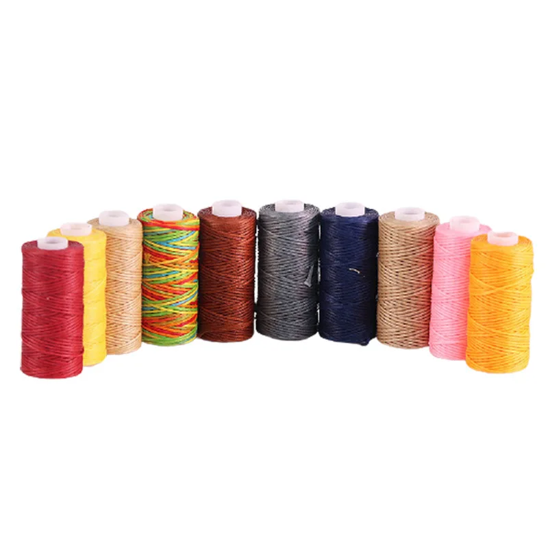 Ready to  ship at any time 100% polyester strong waxed leather thread  wholesale cheap sewing thread