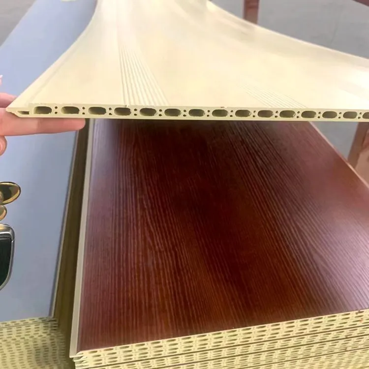 Waterproof Bamboo Wood Fiber Integrated Wallboard WPC PVC Wall Panel Interior Decoration PVC Ceiling Panel Wainscoting