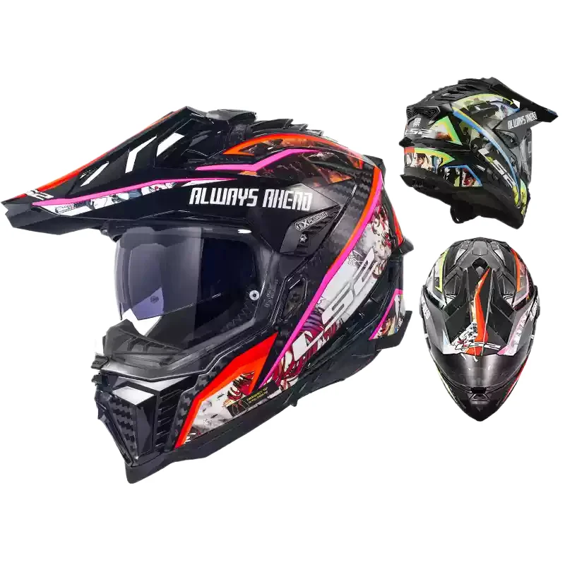 LS2 MX701 Fullface Bicycle Adults Advanced Protection Wholesale Ski Customize For Outdoor Activities Carbon Fiber Helmet