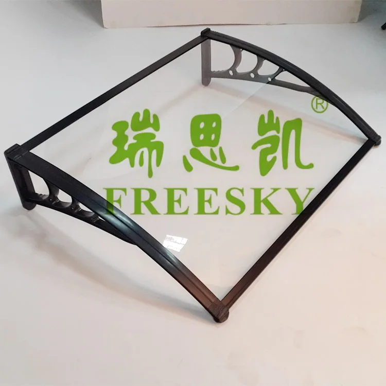 
DIY Outdoor Window Awnings Clear Solid Polycarbonate Roof Sheet Canopy Awning 