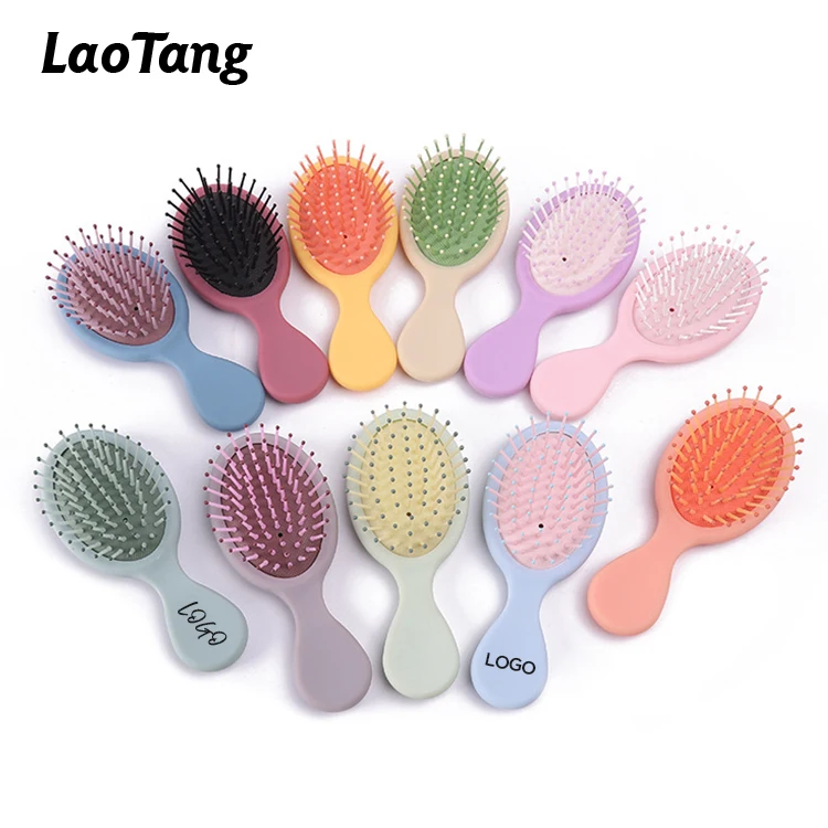 Mini Travel Hair Brush For Dry All Hair Types Pocket Small Detangler Wet Detangling Hairbrush With Nylon Bristles