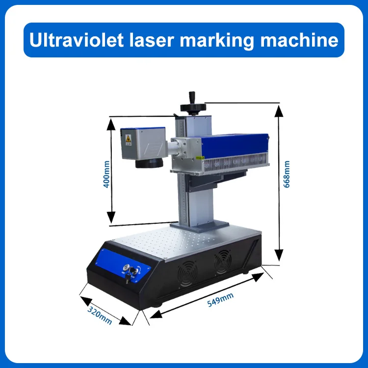 355nm 3W 5W 10W Portable Small UV Laser Marking Printer Glass Engraving Machine For Metal Plastic