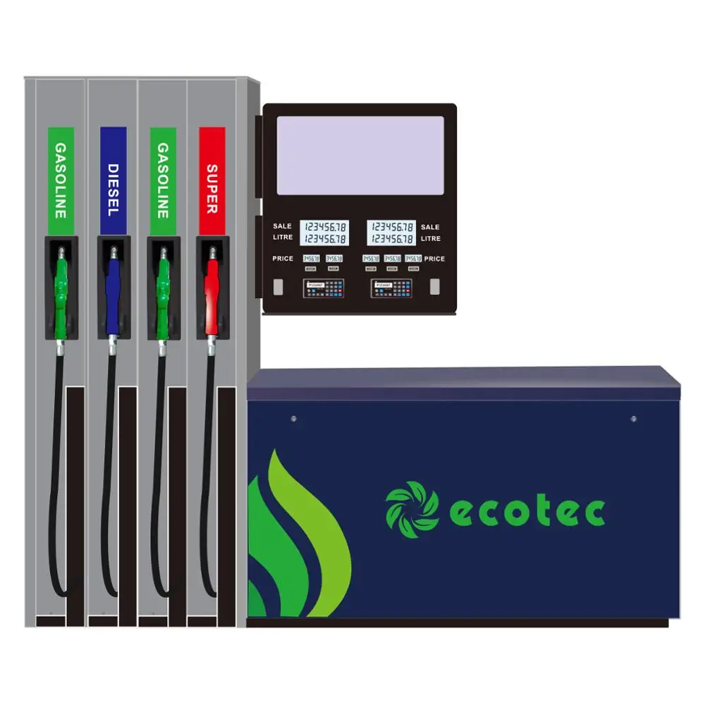 Ecotec LCD Display Single & Double Max 8 Nozzle Fuel Dispenser for sale
