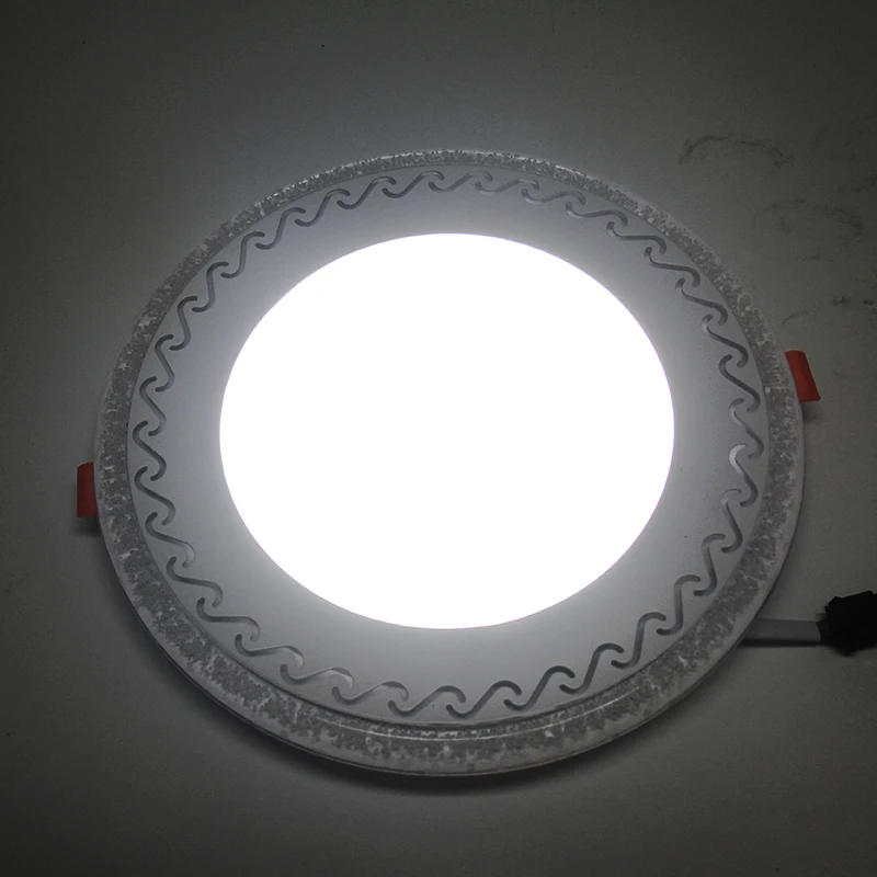 China Zhongshan Factory 3+3w 6+3w 12+4w 18+6w Double Color Tricolor RGB Recessed Round Square RGB Led Panel Light