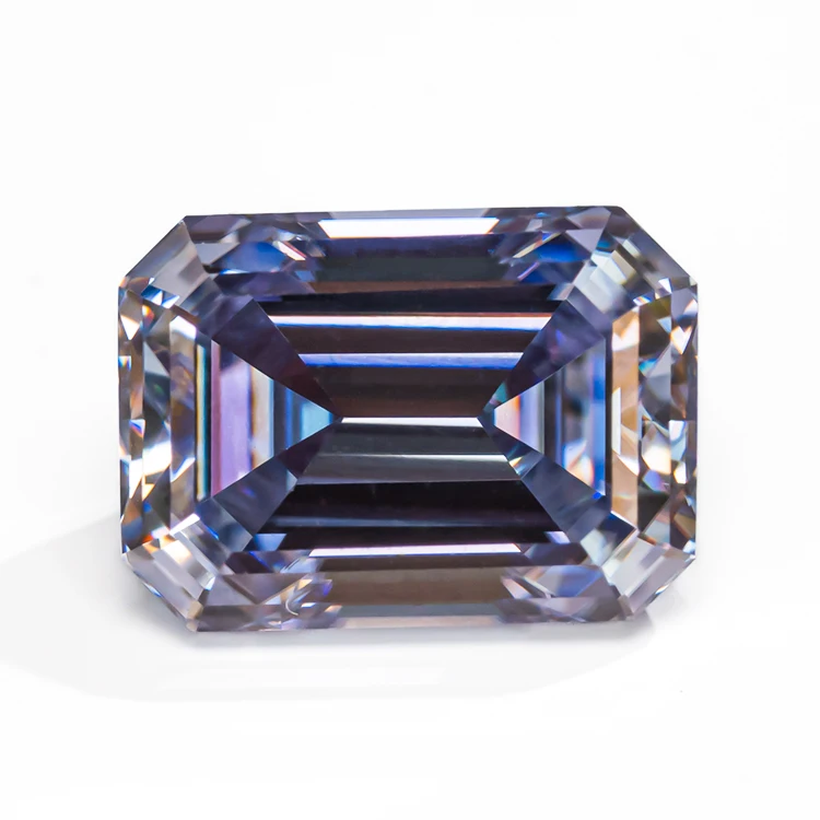 Redleaf Wholesale Moissanite Artificial Emerald Cut High Quality VVS Mossanite Support Certificate Color Synthetic Moissante