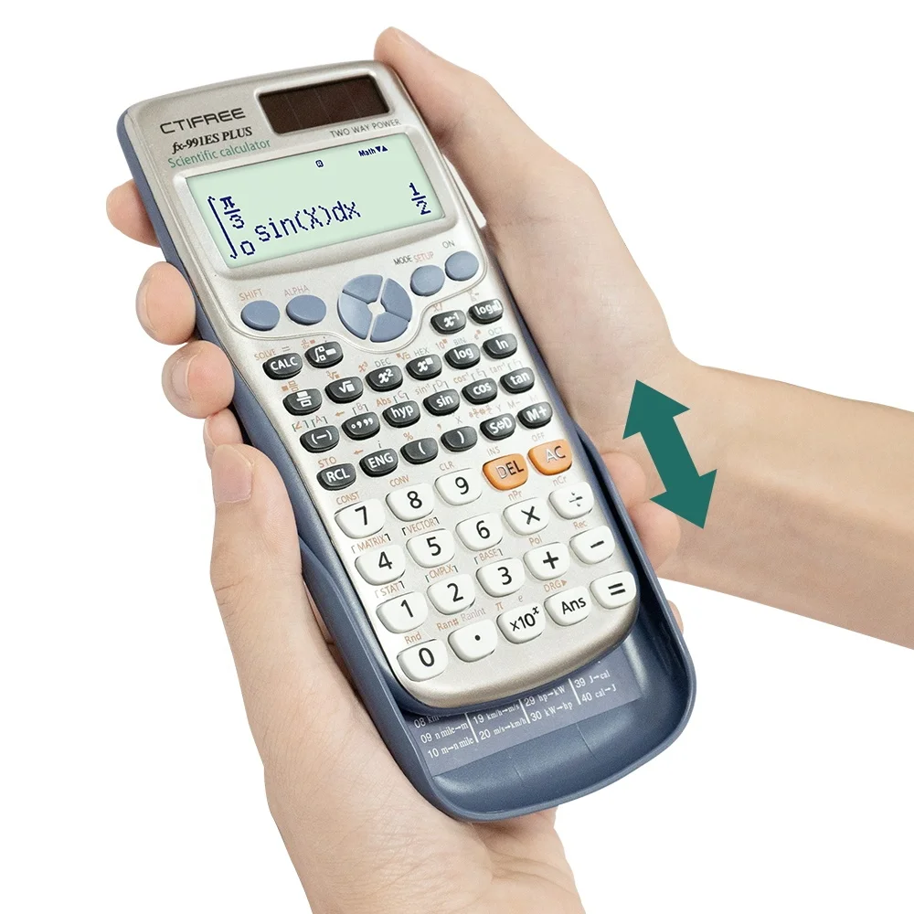 Цифровой научный калькулятор FX-991ES Plus 417 оптовая продажа электронные школьные калькуляторы ABS материал с питанием от