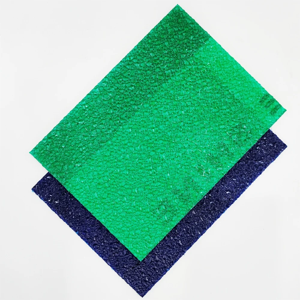 Alands Plastic Polycarbonate Sun Sheets Clear Blue Green PC Embossed Sheet