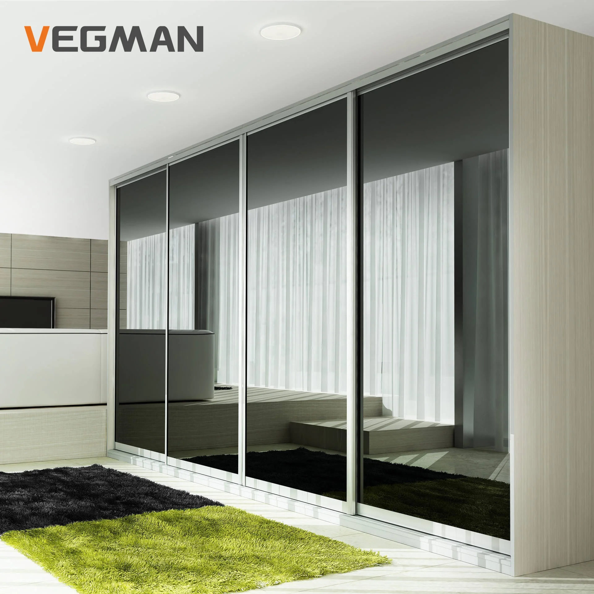 Современная модульная раздвижная дверь для спальни настенный шкаф дизайн мебели