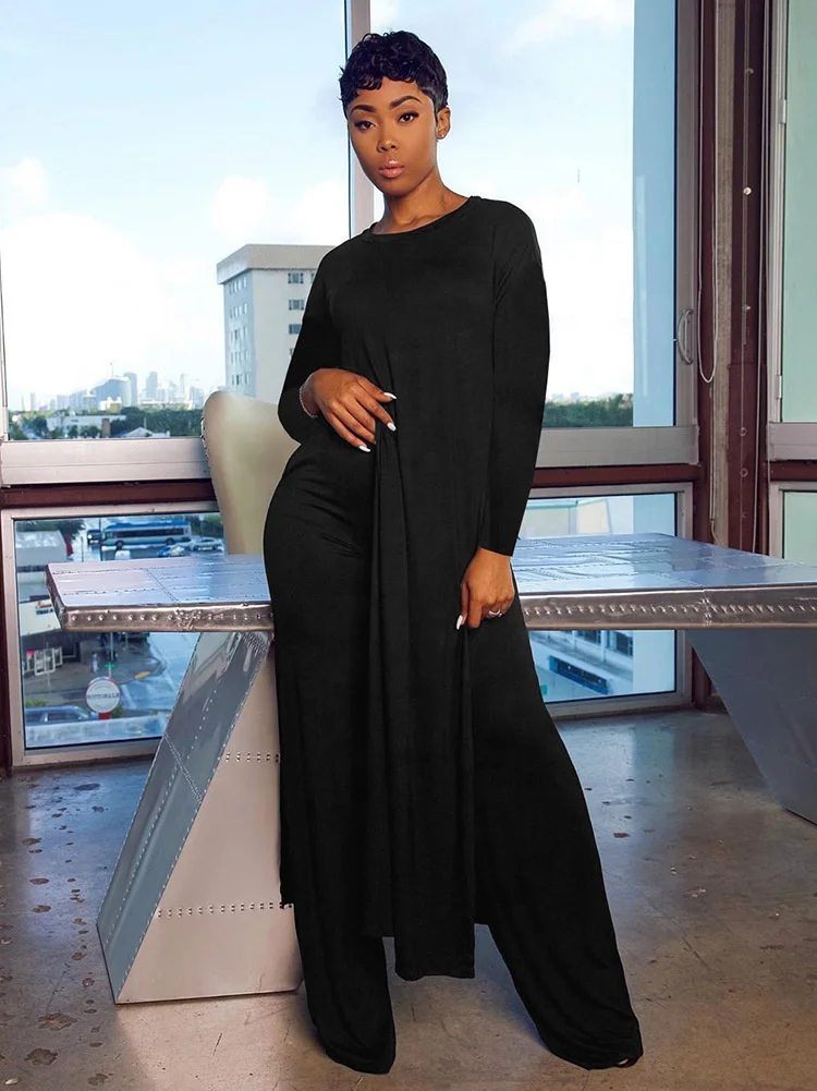 Y373  High quality wholesale female bodycon two piece set ladies fall sets solid sexy fashion two piece set women clothing 202