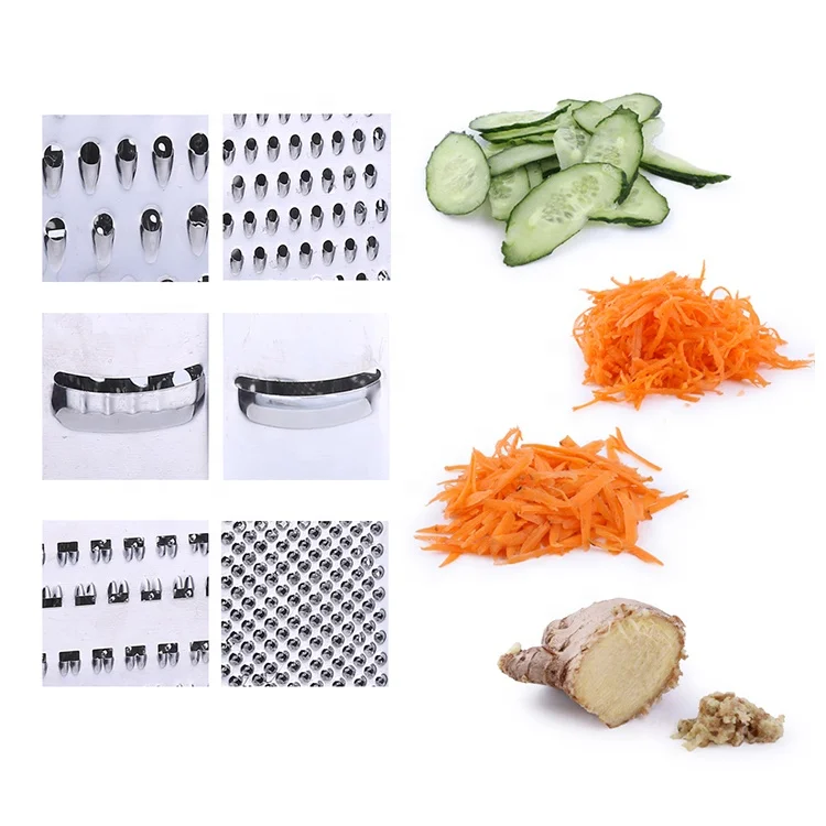 High grade 6 sides stainless steel box grater cheese grater for kitchen