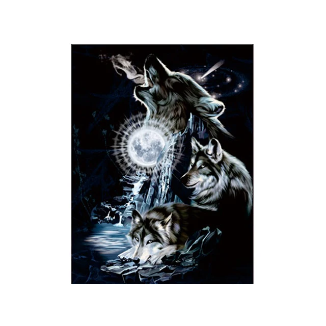 Best selling 3d lenticular picture of wolves wholesale 3d animal posters wolf