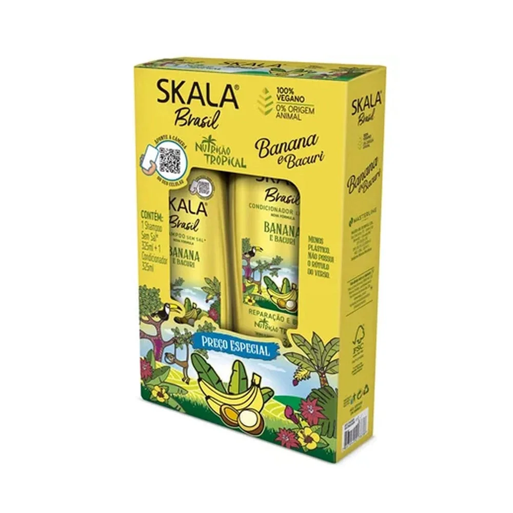 SKALA Brasil банан и бакури шампунь + кондиционер набор 650 мл интенсивное увлажнение питание для сухих волос
