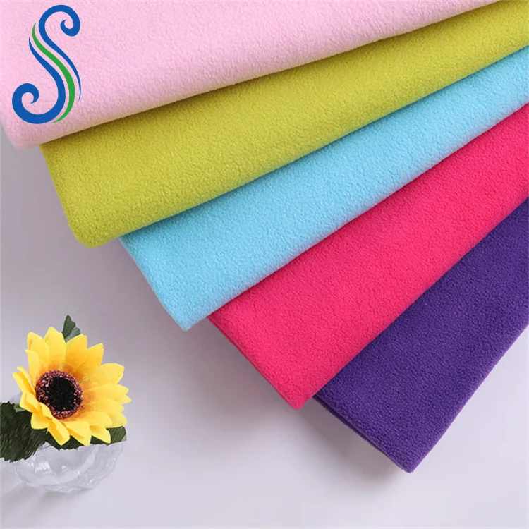 Factory Supplier Anti Pill 100%Polyester Double Faced Micro Polar Fleece Fabrics for Garment Toys