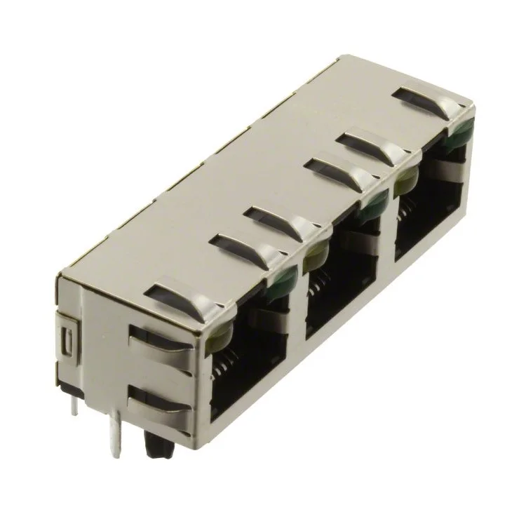 Без магнитного со светодиодной 8P8C Ethernet 1*3 RJ45 разъем