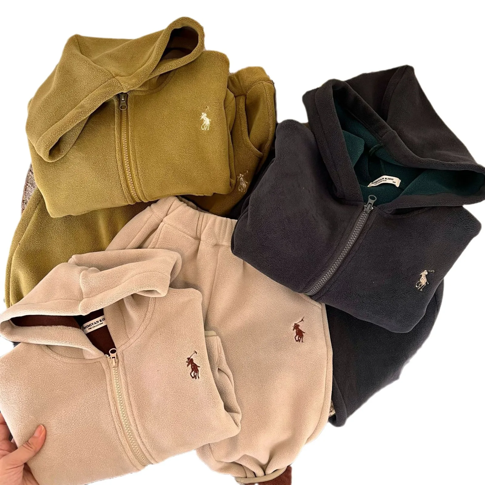 Korean Style Boys And Girls Clothes Wholesale Animal Solid Color Hoodie Kids Winter Clothes For Girls