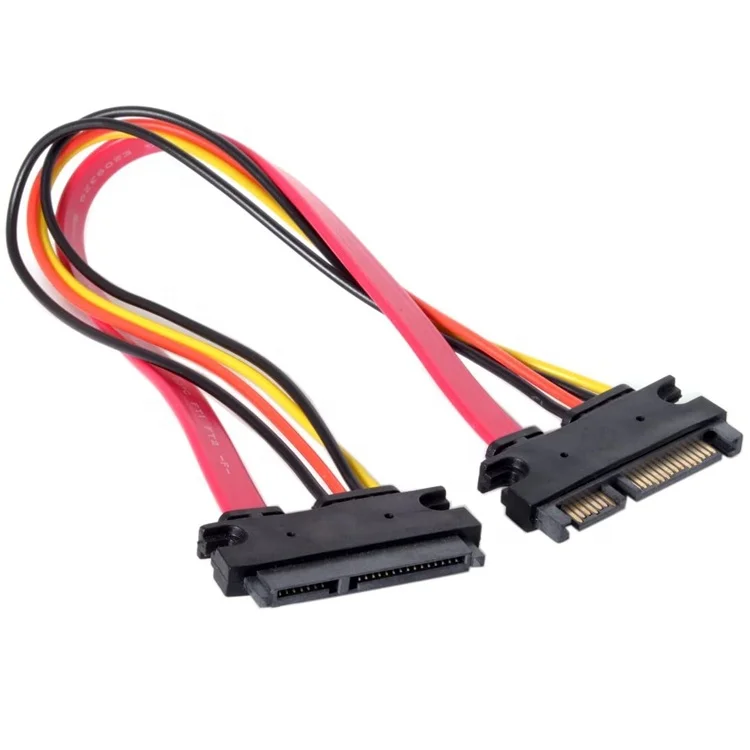 Sata III 3,0 7 + 15 22 Pin штекер к гнезду ATA Data Power Combo Sata кабель-удлинитель
