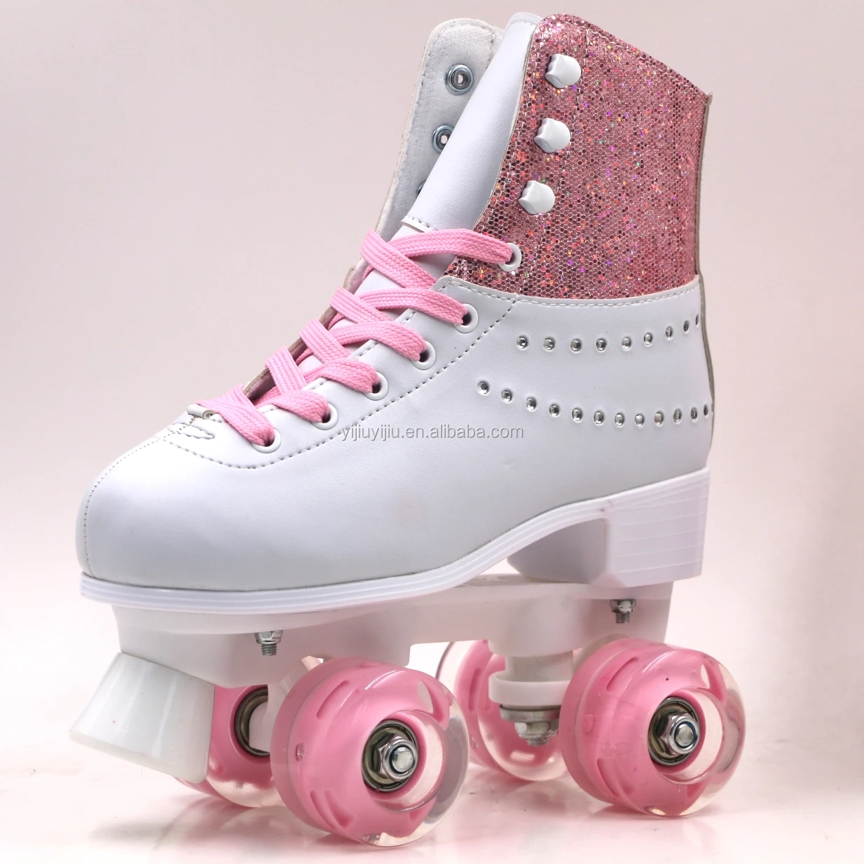 Wholesale price kids girls adult 4 wheels quad skates shoes patins Flashing Roller