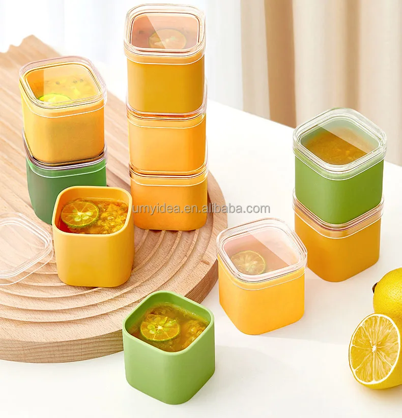 2023 Soup Storage Ice Tray Freezer Silicone Soup Tray Cubes Large Silicone Soup Freezing Cube Tray with Lid