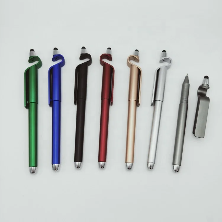ball pen with customers logo Custom Luxury Multifunction Promotion Gift advertising Gel pen with phone holder pens give away