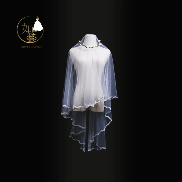 
Cute White Little Bridal Wedding Veil, Bachelorette Party Wedding Veil with Comb 