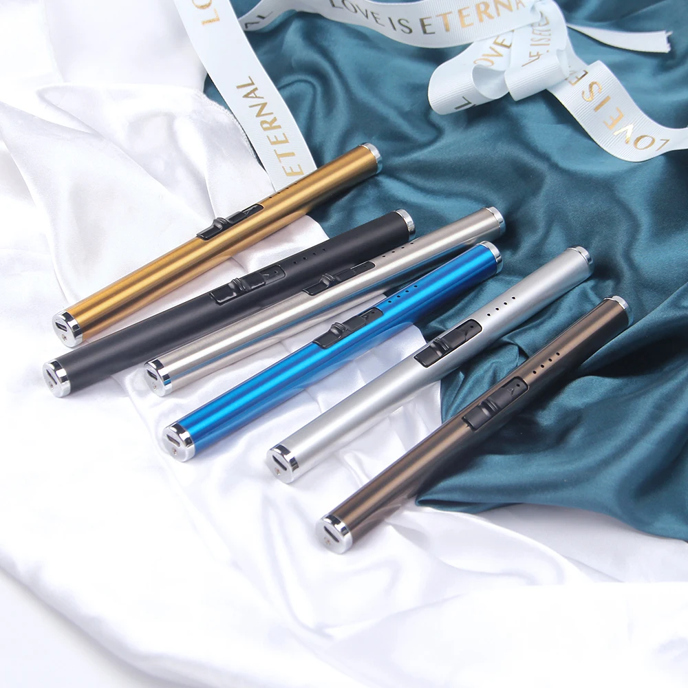 Hot Sale Arc/Candle Electric Lighter Rechargeable USB Flameless Grill Lighter Long for BBQ Camping