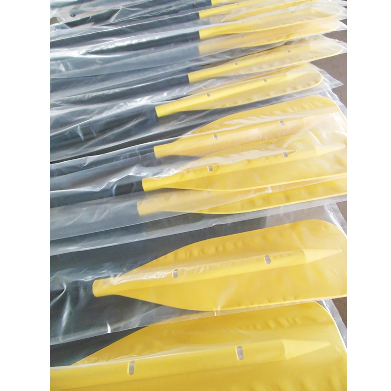 Canoe Kayak Paddling Water Sports Plastic PP Blade One Piece Fixed Length Aluminum Oar Canoe Paddle For Lakes and Rivers