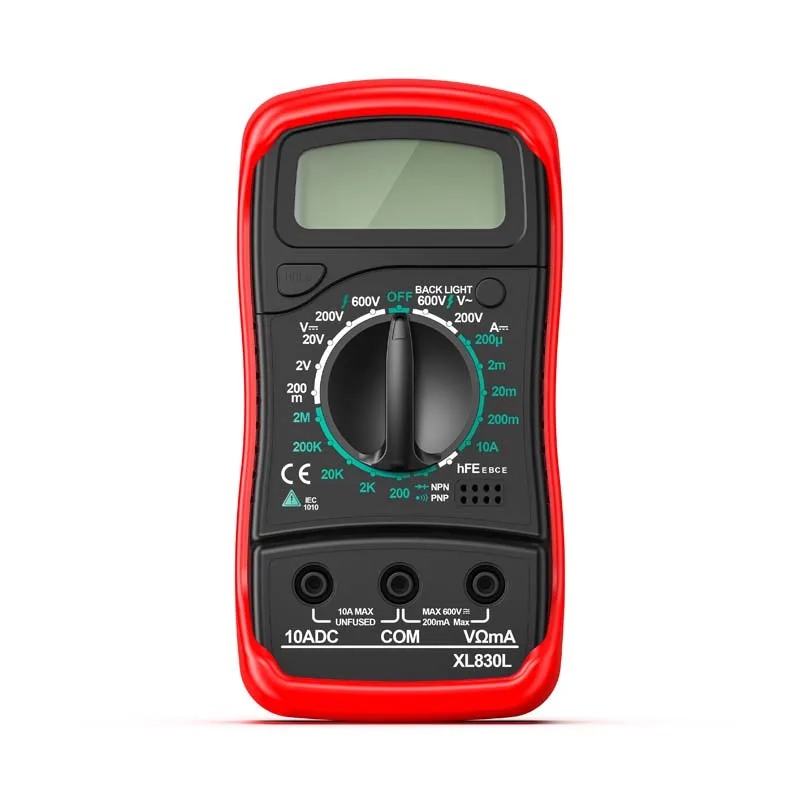 Cheap XL830L Handheld Digital Multimeter LCD Backlight Portable AC/DC Ammeter Voltmeter Ohm Voltage Tester Meter Multimetro