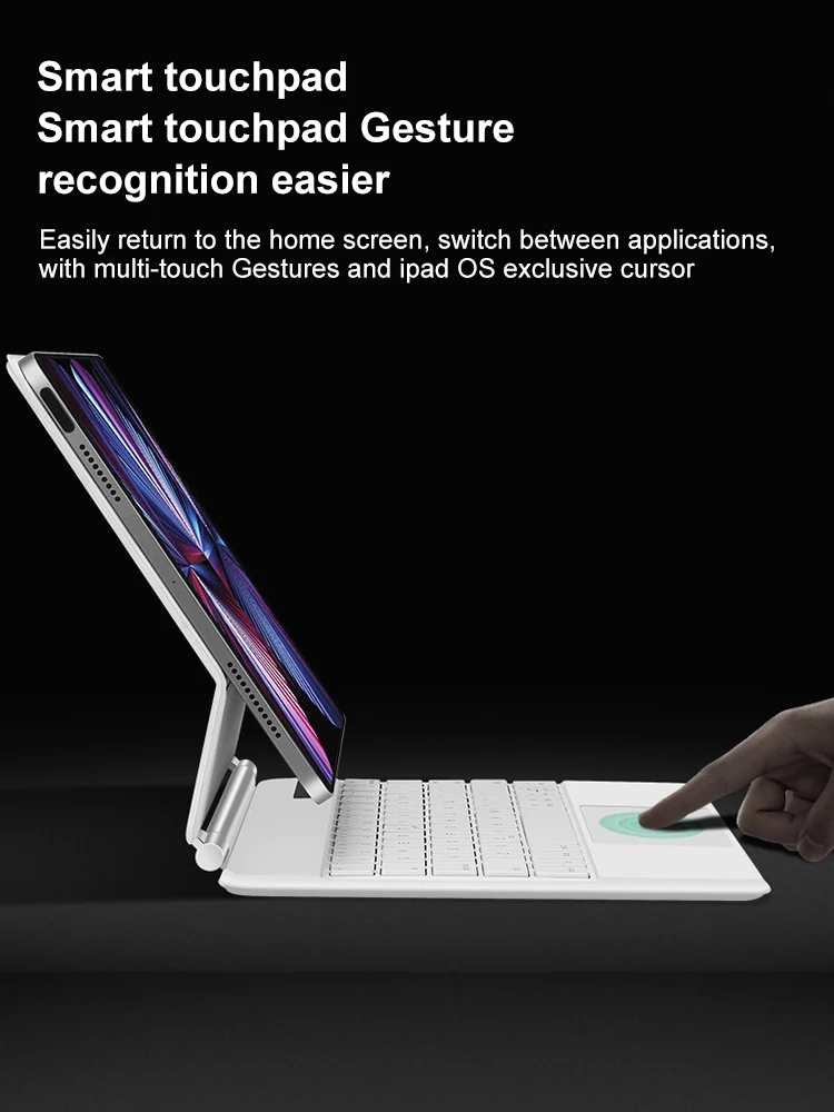 Backlighting Portable wireless Keyboard Magnetic Wireless Maglev Stand Magic Keyboard Case with Touch pad  for iPad mini 6