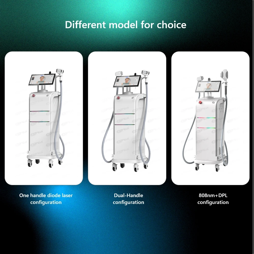 Two handles painless new DPL 808nm diode laser hair removal machine