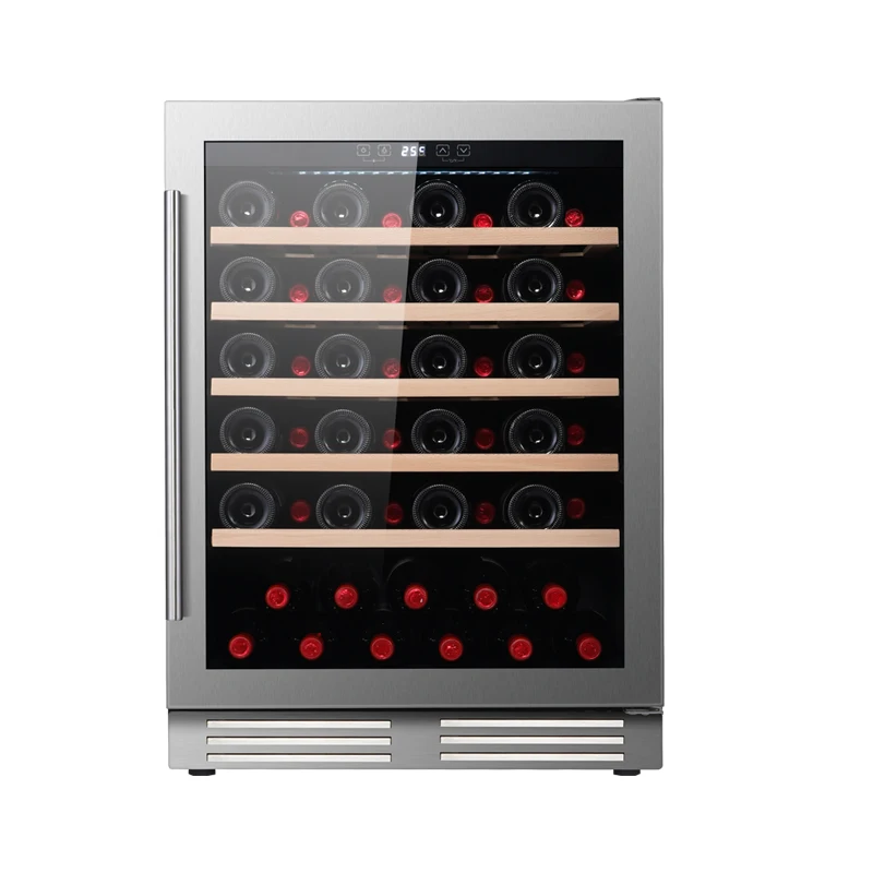 JCS-145L series China Supplier Wine Cabinet Display Shelf led wine cooler dispenser