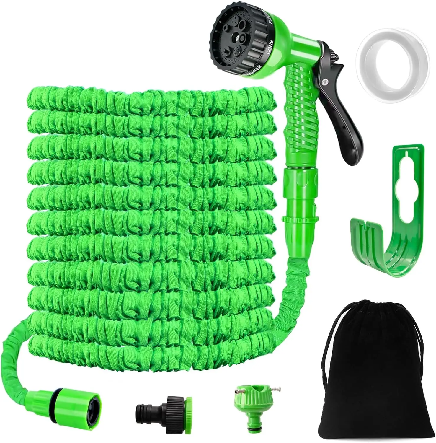 Automatic Inflatable Retractable Flexible Garden Hose Water Expandable Watering Rubber Hose 3 Layer For Car Washing Water
