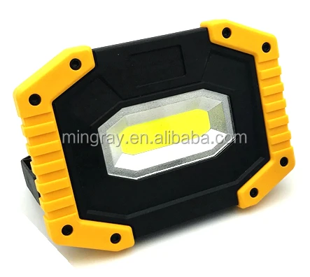 Portable LED flood light USB Rechargeable lithium 10 W super power flashlight for car emergency and mini spotlight cordless