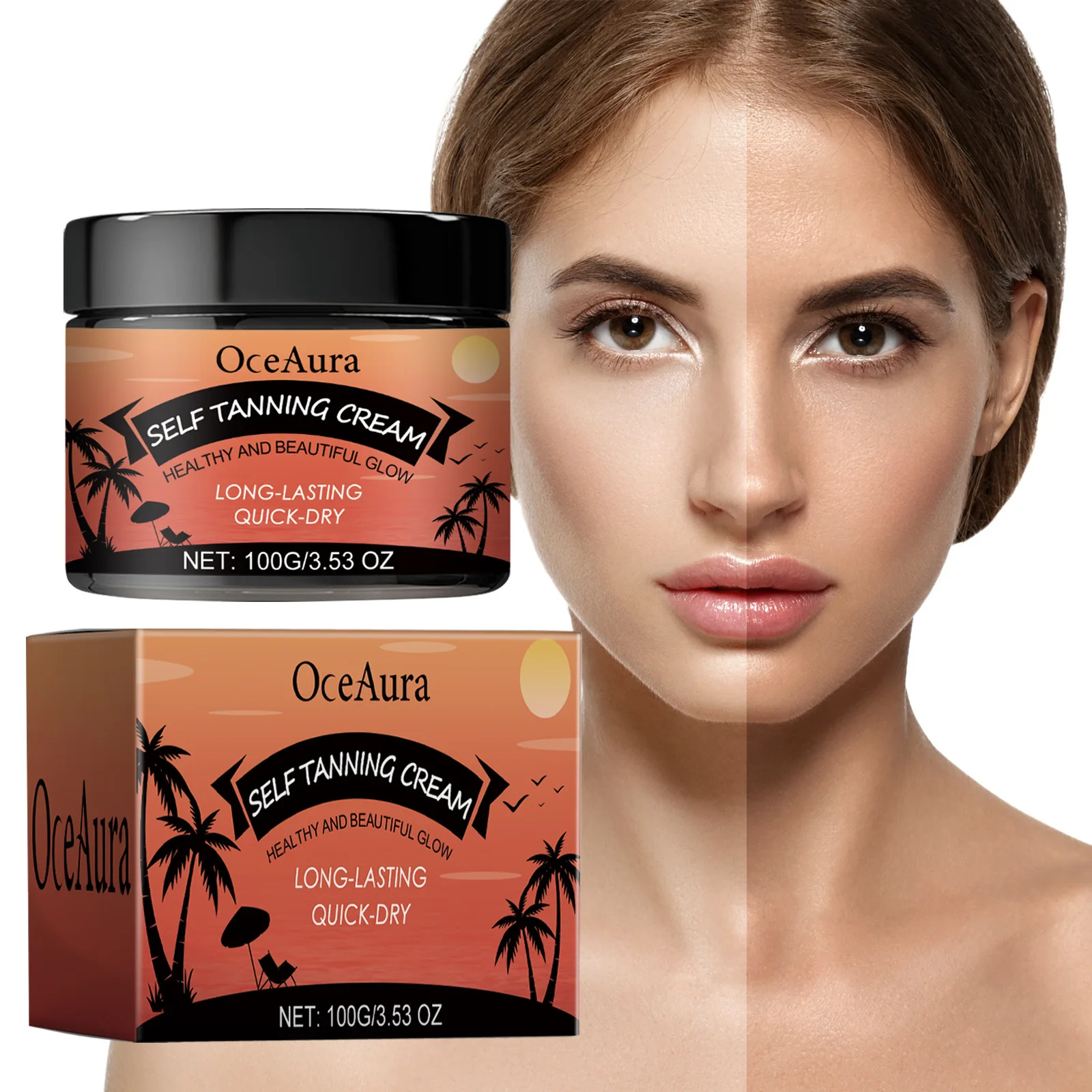 High quality wholesale Deepest Dark natural oraganic tanning cream and Peach Cream Sunbed Accelerator Tanning Cream Gel 100ml