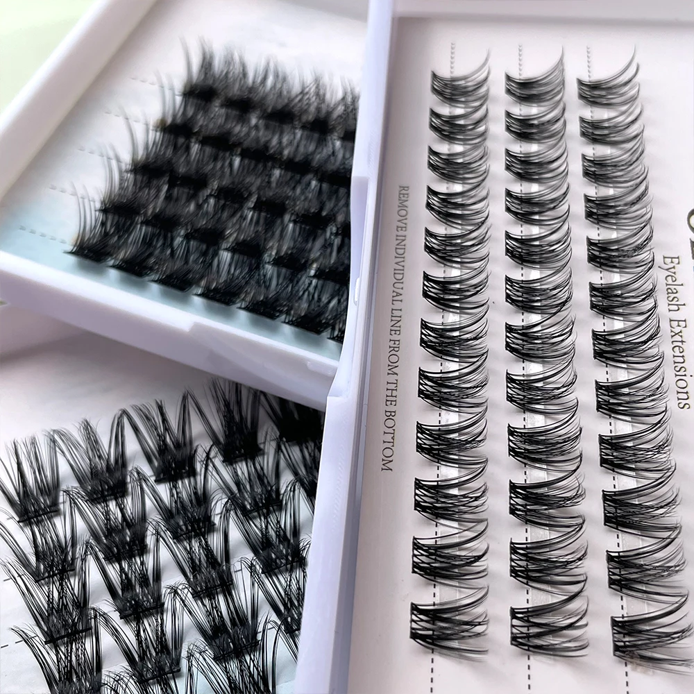 Professional Self Grafting Individual Lashes Cluster Segmented Eyelash Natural Diy Eyelash Extension Fan