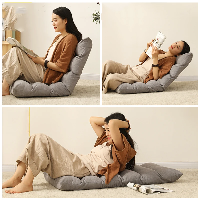 
Adjustable Lazy Sofa Single Floor Tatami Foldable Sofa Bed Recliner Chair 