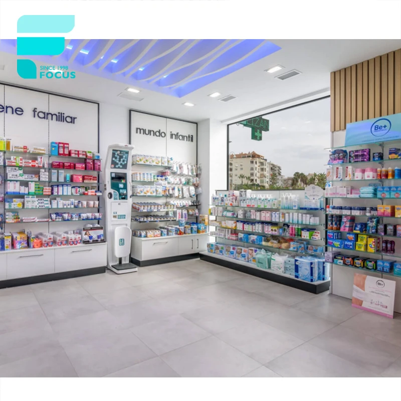 Retail Farmacia Cabinet Drugstore Pharmacy Interior Design Medical Store Furniture for Pharmacy Shop Fitting
