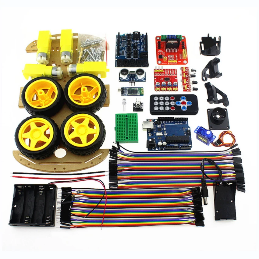 Open Source for Arduino Programming Development Board 4 Wheel Drive Car Chassis Kits