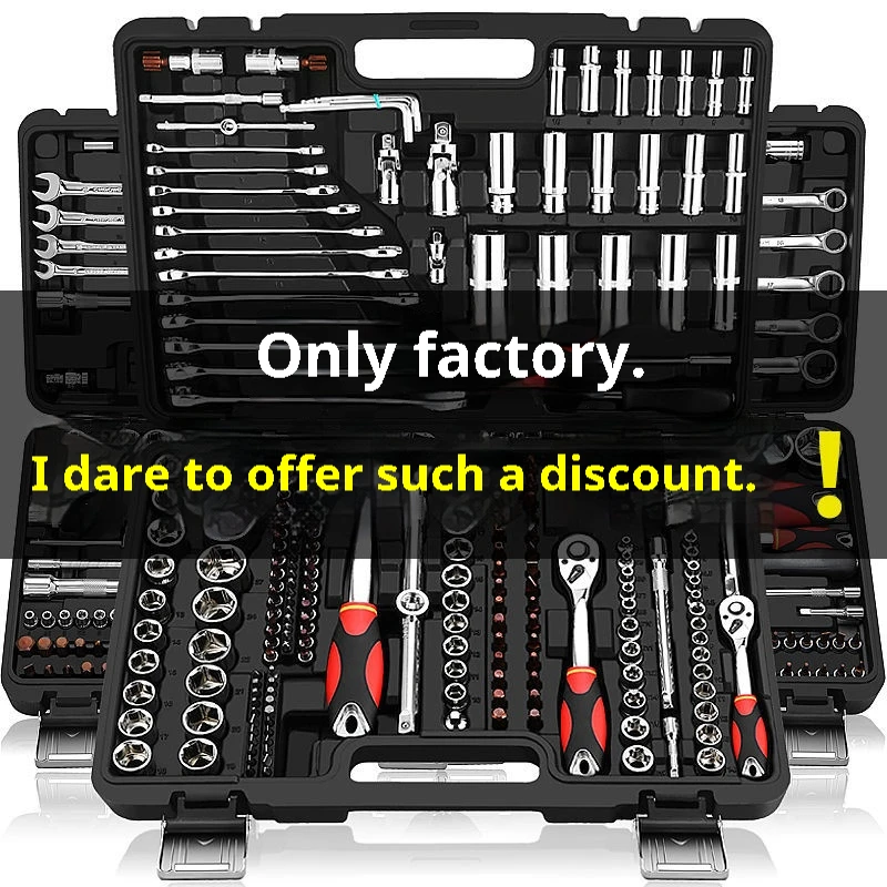 Multifunctional Home Maintenance and Car Repair Tool Set with 172 Pieces of Tools