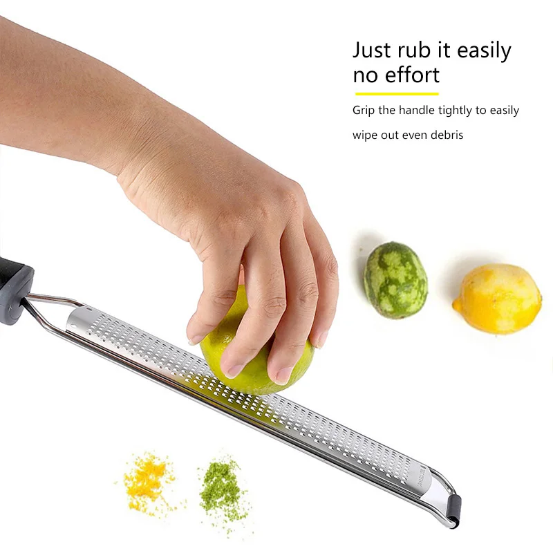 Kitchen Slicer Cheese Grater Zester Lemon Hand grater Lemon Zester & Cheese Grater with Non-Slip Grip Handle