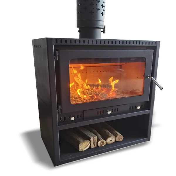 Low emission and roar of a real wood fire with freestanding wood burning stoves