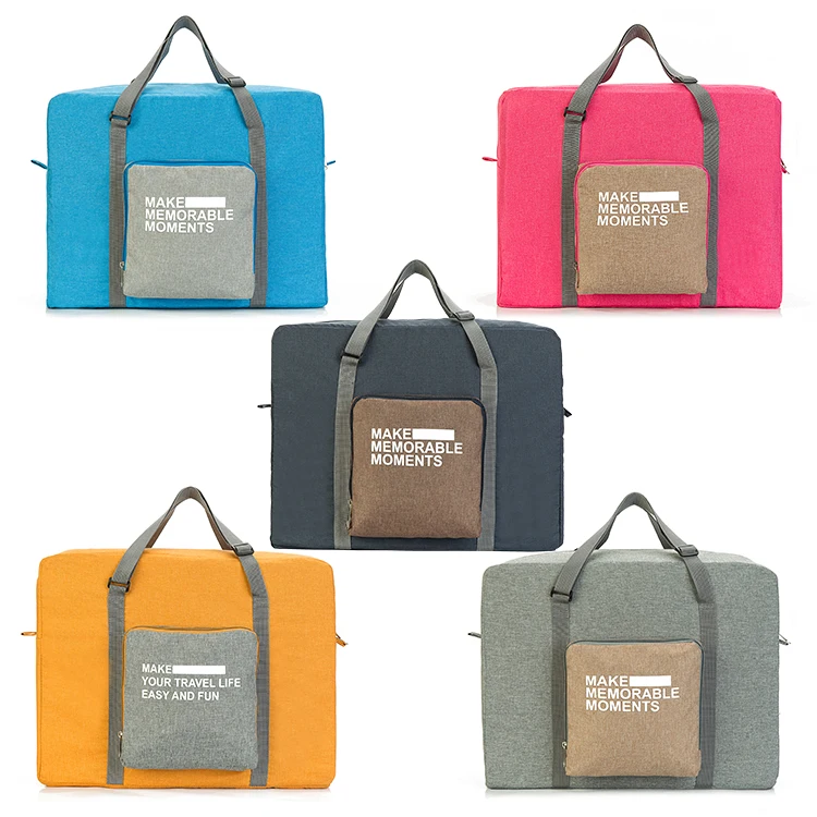 Wholesale customized duffle bag large capacity foldable canvas tote bag for traveling