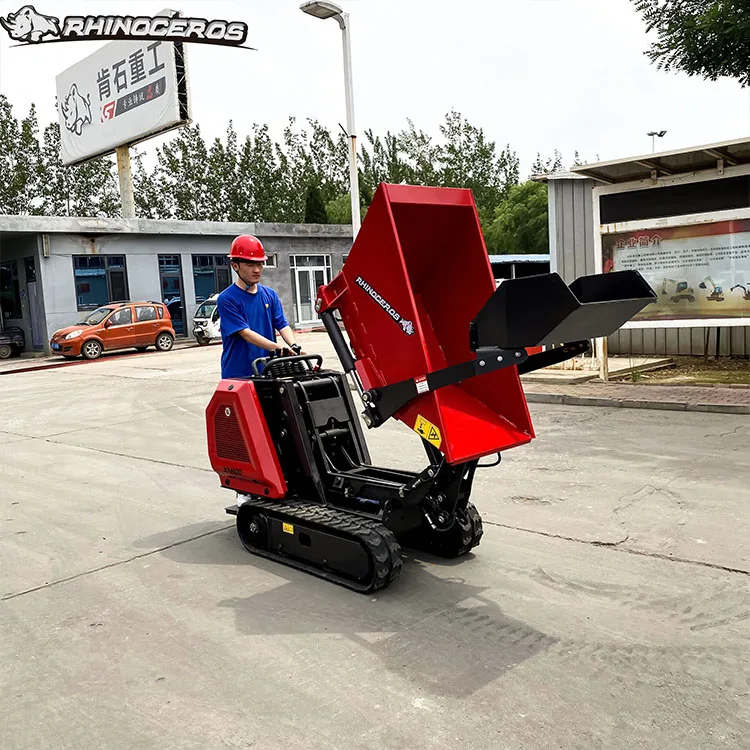 Diesel Tracked Dumper for Sale 0.8 ton Rhinoceros new XN800 Mini Dumper Factory Price with Kubota Engine CE EPA Euro V  uesd