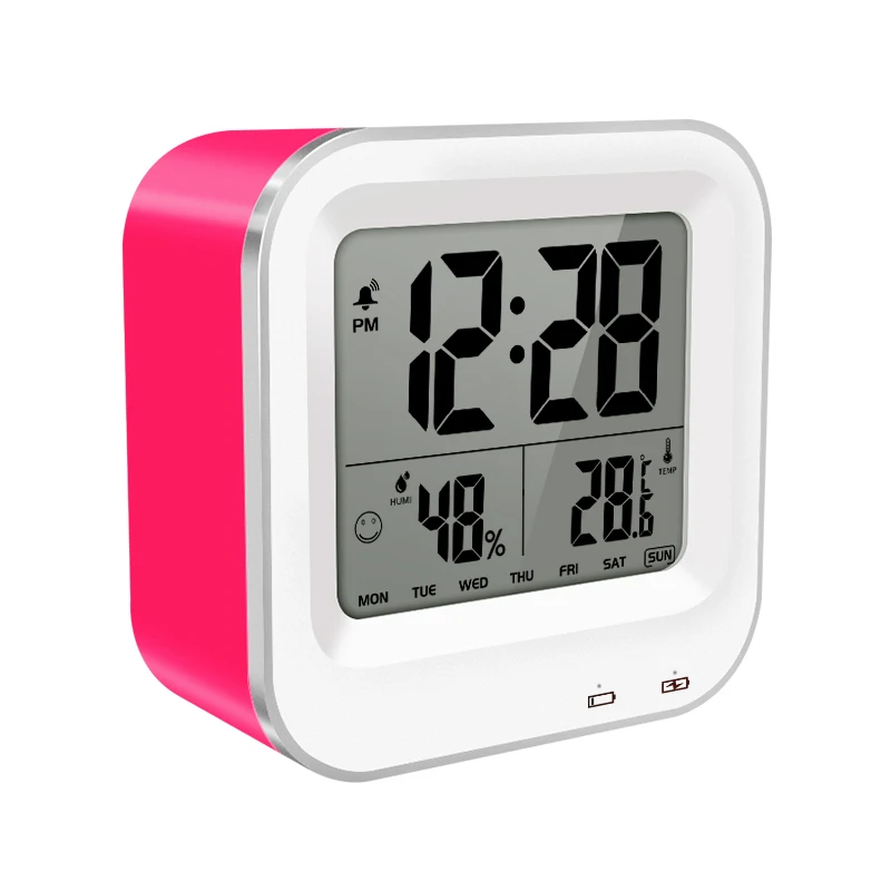 Перезаряжаемые батарея USB мини небольшой очень большое количество ЖК дисплей цифровой стол будильник часы с термометр гигрометр