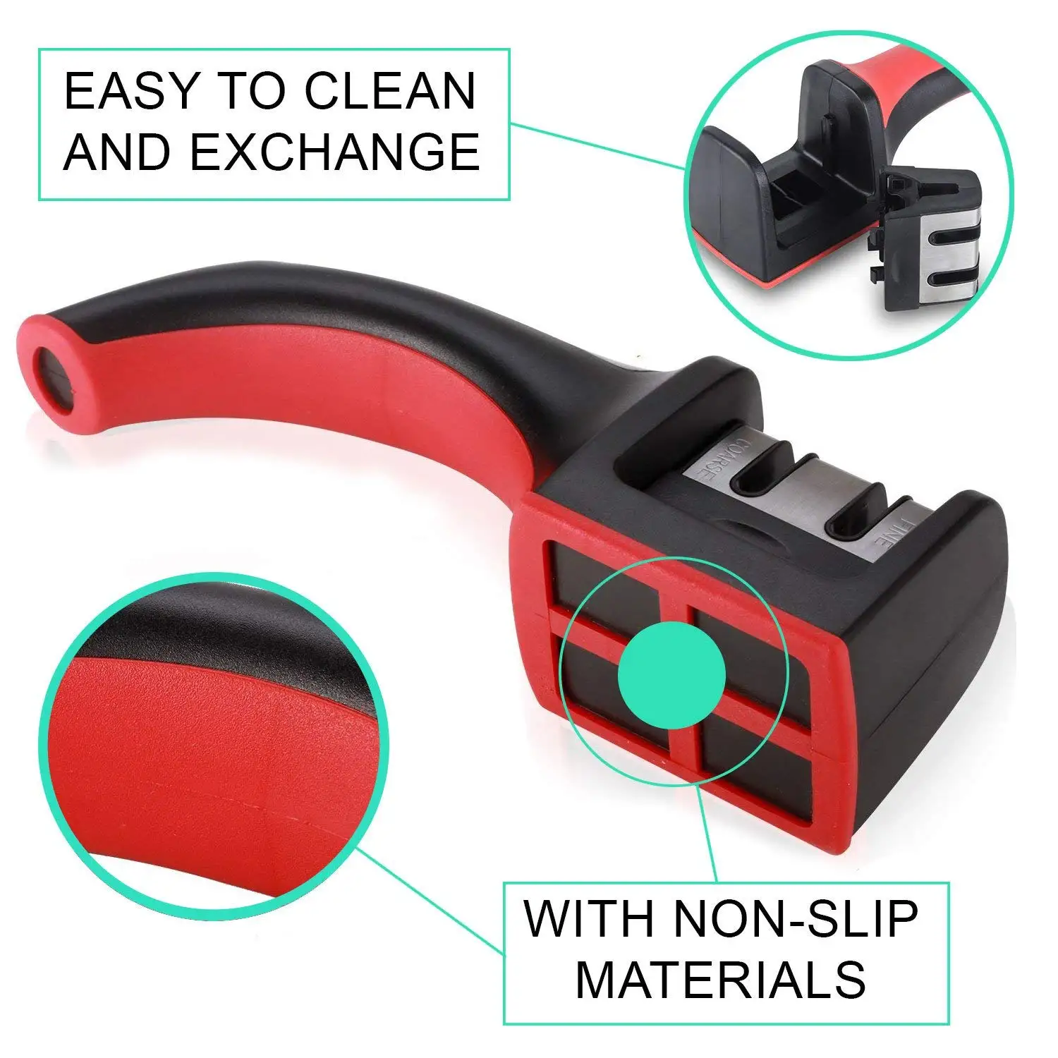 Household Portable Sharpening Tools Two Stages Tungsten Carbide Ceramic Knife Sharpener