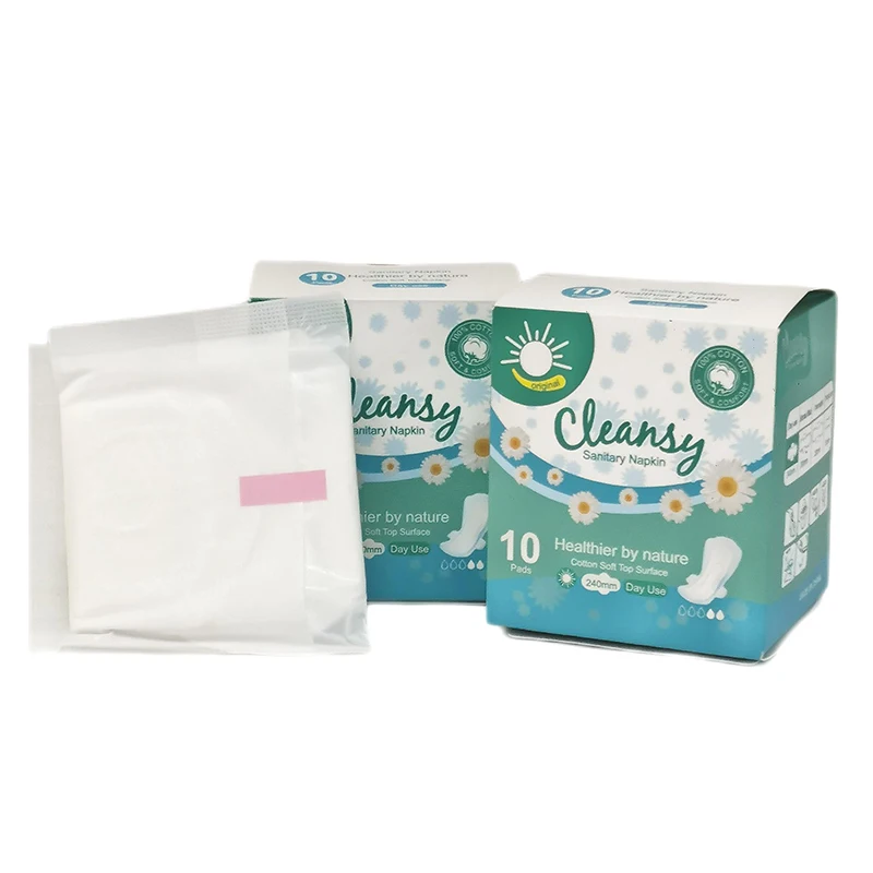 Wholesale Good Quality Cheap Price Women Sanitary Pads Sunny Cotton Sanitary Pad Napkin For Girl