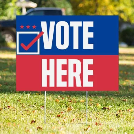 PP polypropylene corrugated plastic Vote yard Signs, custom printing and colors, sizes, Political Campaign & Election