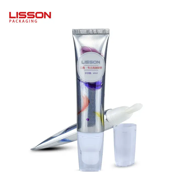 60ml OEM Custom Makeup Skincare Tube Cosmetic Facial Mask Tube Packaging with Applicator Brush