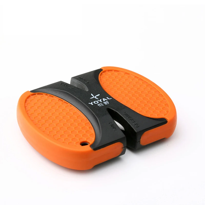 Mini Portable Knife Sharpening Tool Accessories Creative Butterfly Type Two-Stage Camping Pocket Knife Sharpener Kitchen Tools